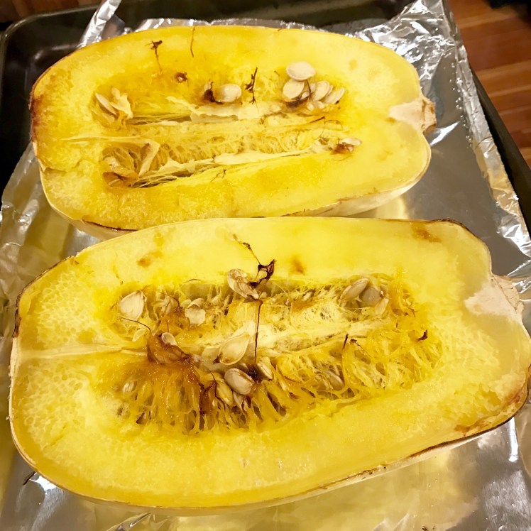 buffalo chicken spaghetti squash