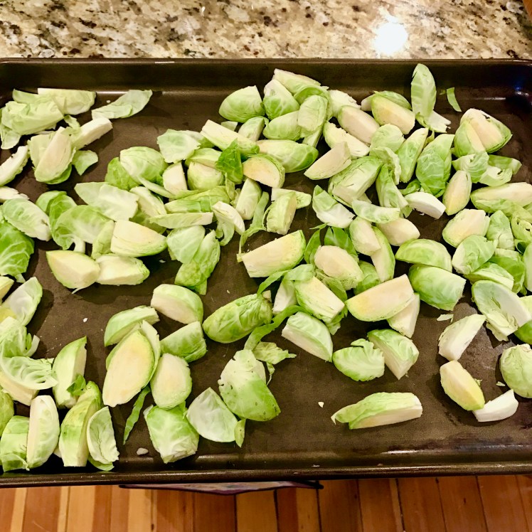 sweet and spicy brussels sprouts
