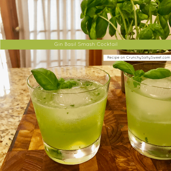 gin basil smash cocktail