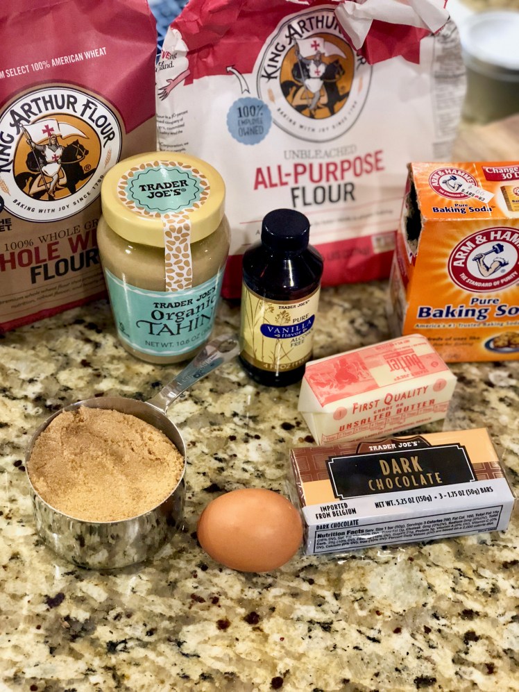brown butter tahini chocolate chip cookies